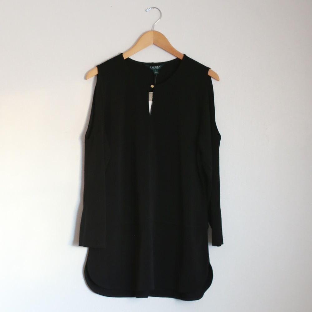 NEW! LAUREN RALPH LAUREN Cold Shoulder Blouse